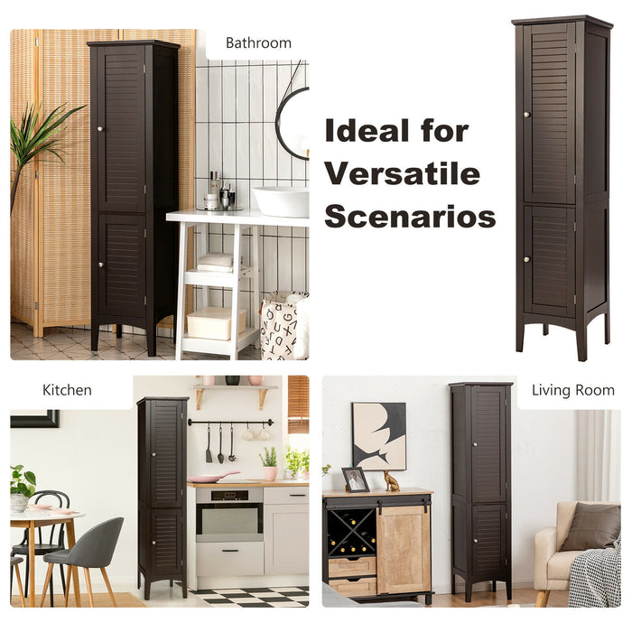 Freestanding Bathroom Storage Cabinet for Kitchen and Living Room-Coffee