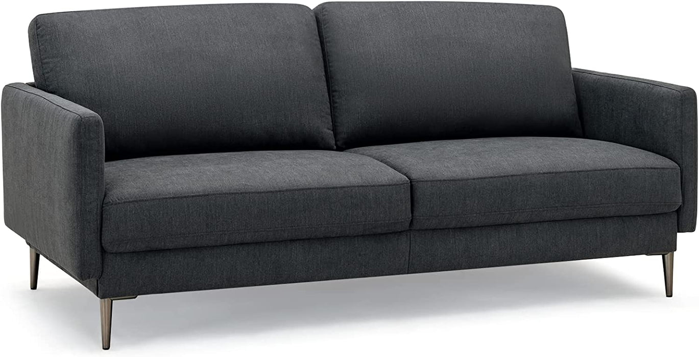 Modern Loveseat with Comfy Backrest Cushions-Gray