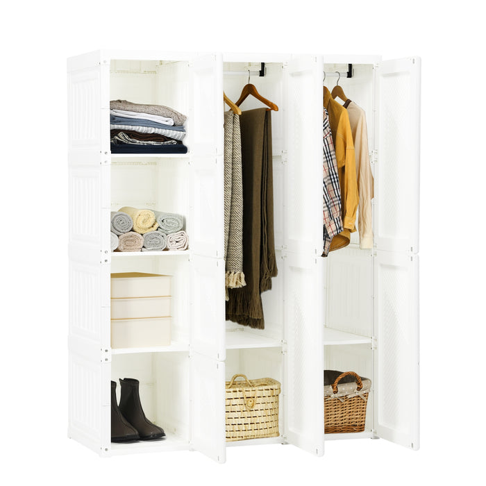 Foldable Closet Clothes Organizer with 12 Cubby Storage