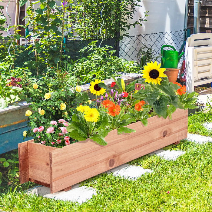 Wooden Decorative Raised Garden Bed for Yard and Window