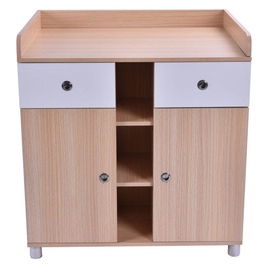 Baby Changing Table Nursery Diaper Station with 2 Drawers