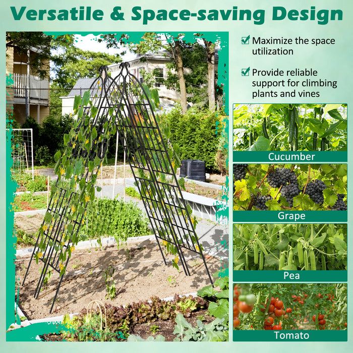 2/4 Pack 71 x 20 Inch Metal Garden Trellis for Climbing Plants-Set of 2