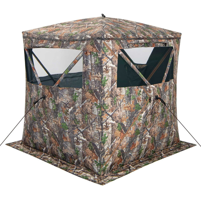 2-3 Person Hunting Blind Portable Pop Up Ground Tent with Carry Bag and Storage Pocket