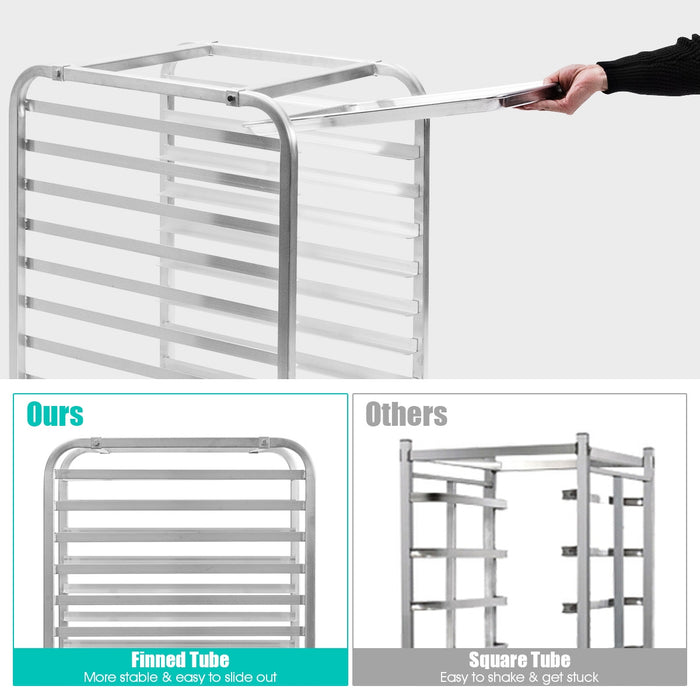 10 Sheets Aluminum Rolling Bakery Pan Rack