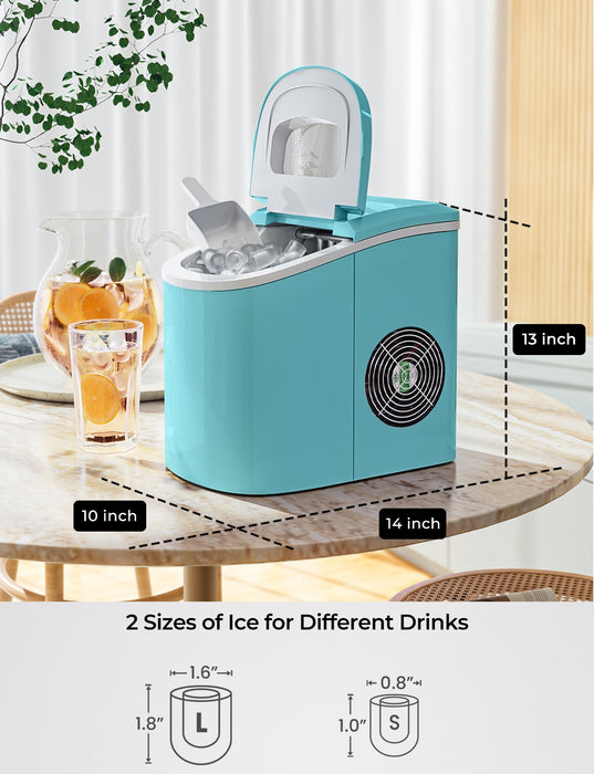 Mini Portable Compact Electric Ice Maker Machine-Green