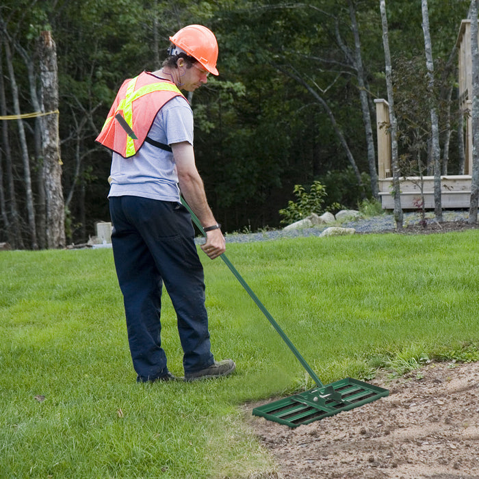 30/36/42 x 10 Inch Lawn Leveling Rake with Ergonomic Handle-30 inches