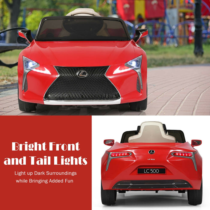 Kids Ride Lexus LC500 Licensed Remote Control Electric Vehicle-Red