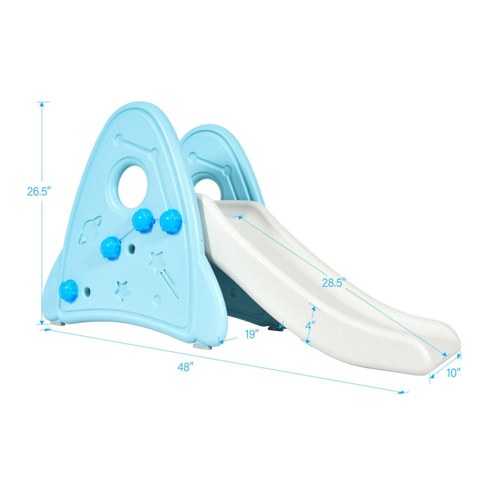 Freestanding Baby Slide Indoor First Play Climber Slide Set for Boys Girls -Blue