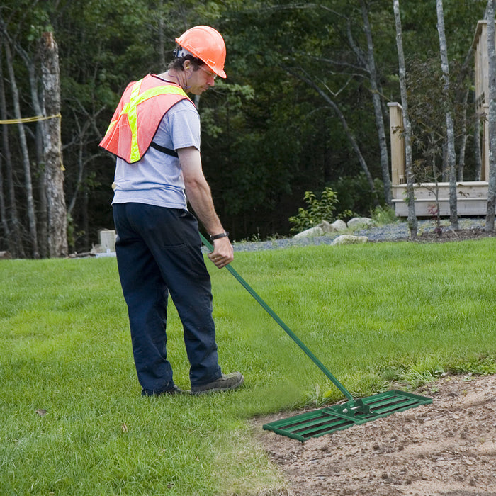 30/36/42 x 10 Inch Lawn Leveling Rake with Ergonomic Handle-36 inches