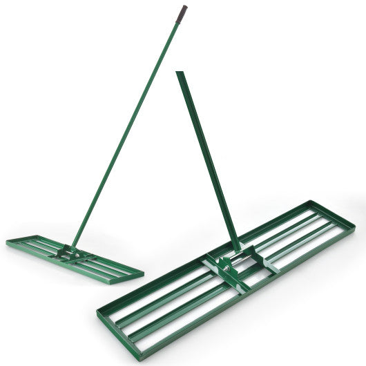 30/36/42 x 10 Inch Lawn Leveling Rake with Ergonomic Handle-36 inches