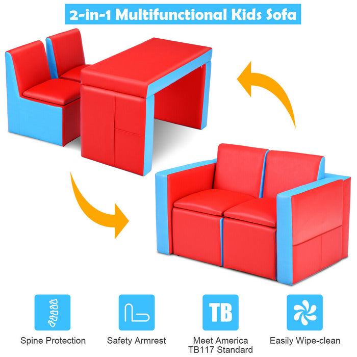 Multi-functional Kids Sofa Table Chair Set