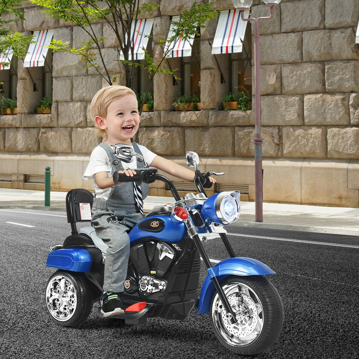 6V 3 Wheel Kids Motorcycle-Blue