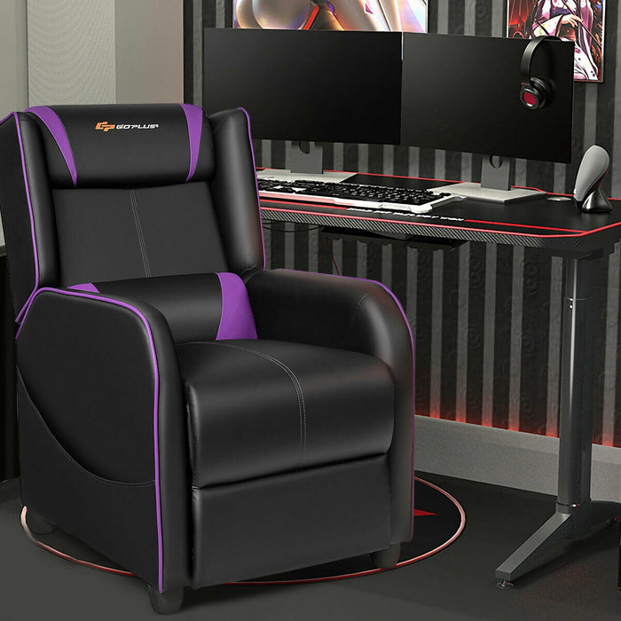 Home Massage Gaming Recliner Chair-Purple