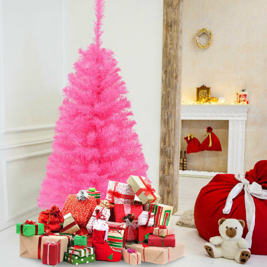 3 ft Premium Artificial Christmas Mini Tree with Stand-Pink