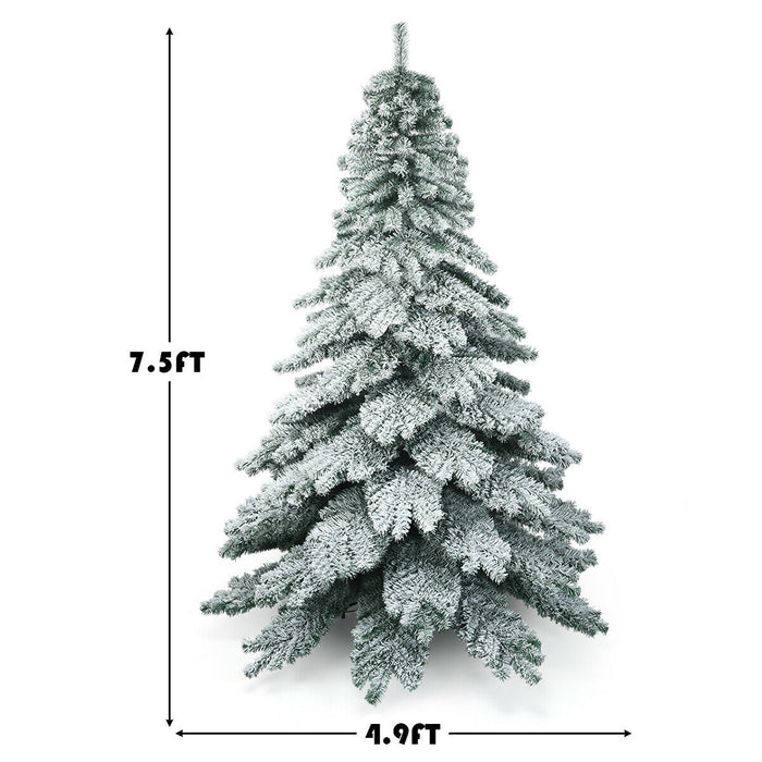 7.5 Feet Snow Flocked Artificial Christmas Tree