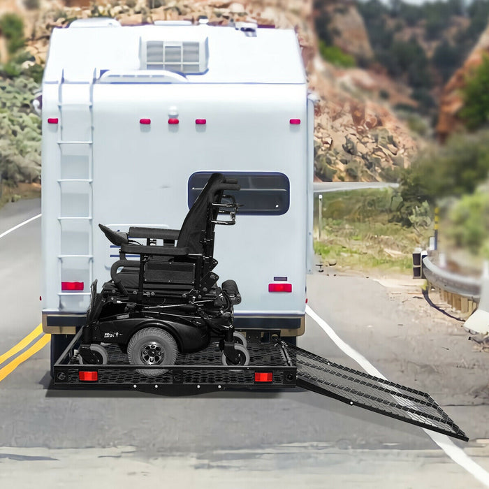 Strong Electric Wheelchair Hitch Carrier Mobility Ramp