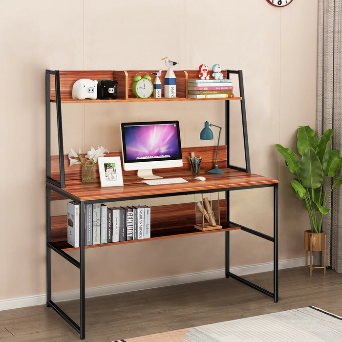 47-Inch Computer Desk Writing Study Table Workstation-Coffee