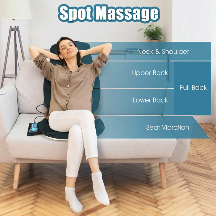 Seat Cushion Massager with Heat and 6 Vibration Motors for Home