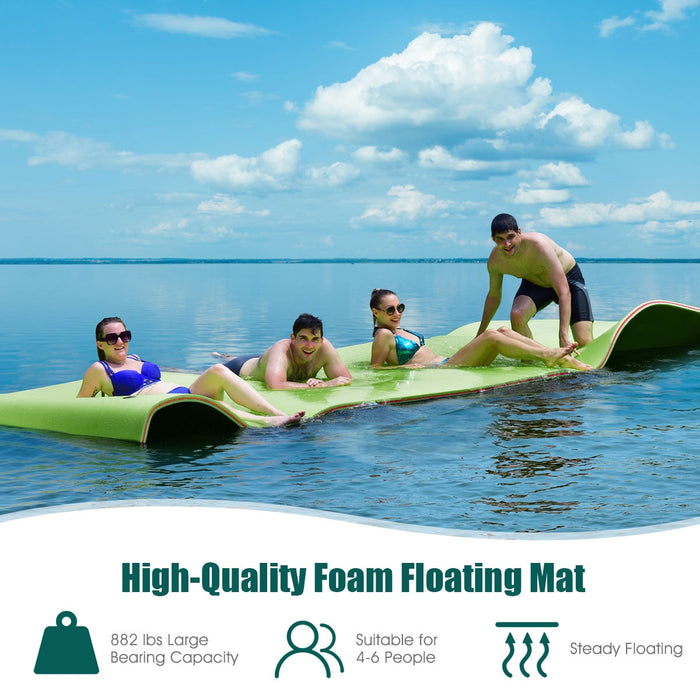 12â€™ x 6â€™ 3 Layer Floating Water Pad-Green