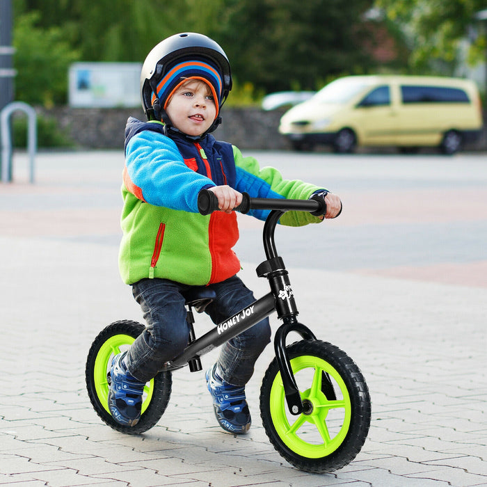 Kids No Pedal Balance Bike with Adjustable Handlebar and Seat-Black