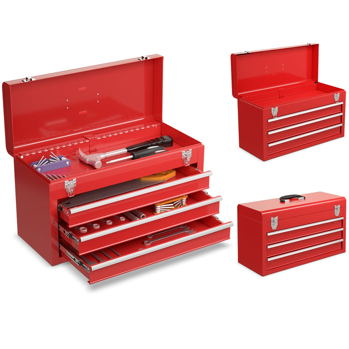 Portable Garage Mechanic Tool Cabinet Box with 3 Drawers