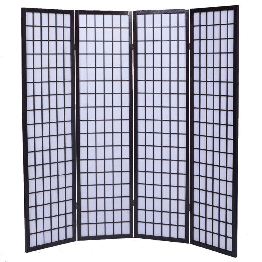 4 Panels Cherry Solid Wood Room Screen