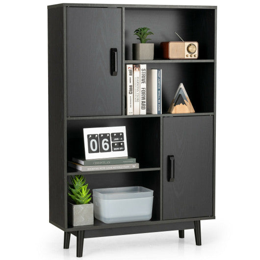 Sideboard Storage Cabinet with Door Shelf-Black