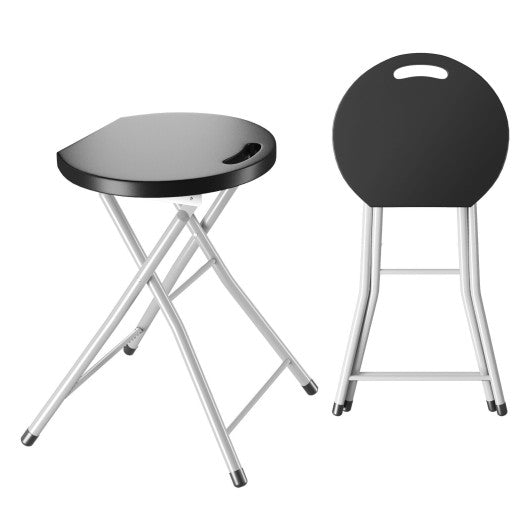 28 Inch Portable Folding Stools with 330lbs Limited Sturdy Frame