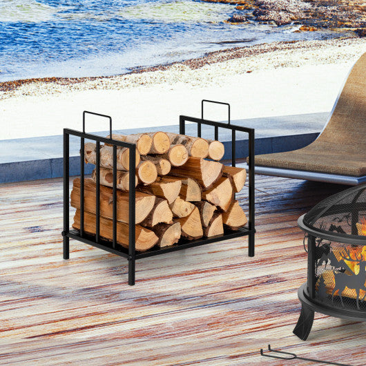 Decorative Steel Firewood Log Holder with Handle