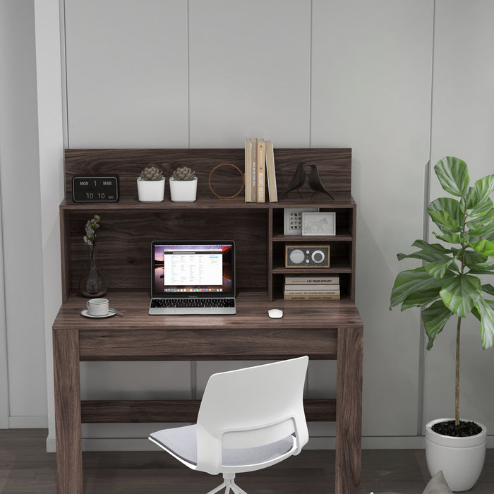 48 Inch Writing Computer Desk with Anti-Tipping Kits and Cable Management Hole-Rustic Brown