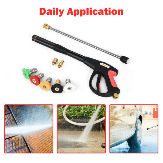 4000 PSI Pressure Washer Gun with 20-Inch Extension Wand Lance