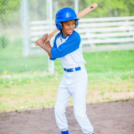 2 Pieces 34 Inch Natural Wooden Baseball Bat and 2 Pieces 9 Inch Baseball