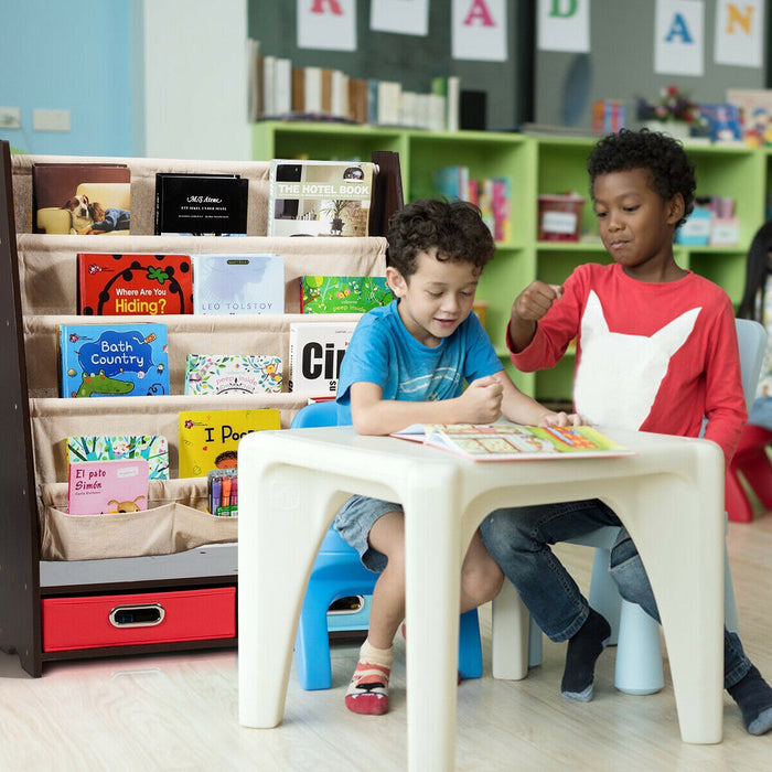 Kids Book and Toys Organizer Shelves-Coffee