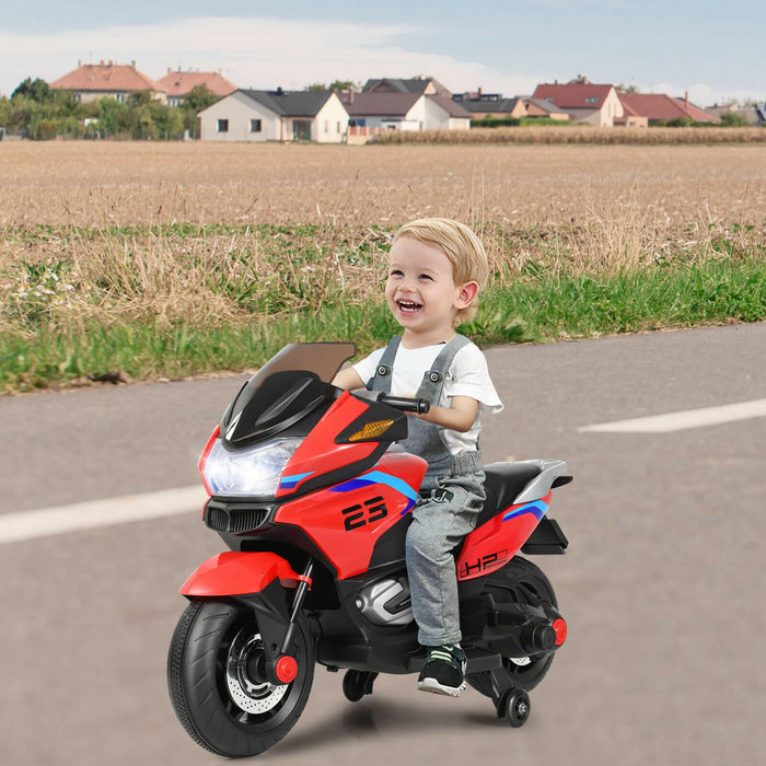 12V Kids Ride On Motorcycle Electric Motor Bike-Red