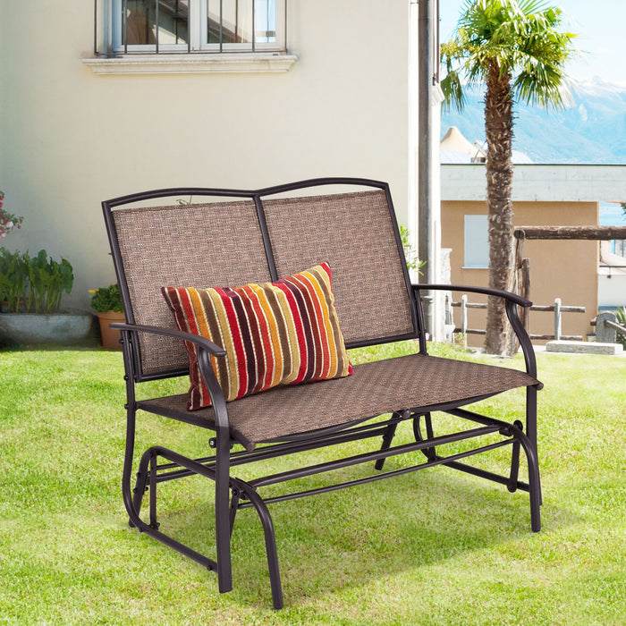 Outdoor Iron Patio Rocking Chair for Backyard and Lawn