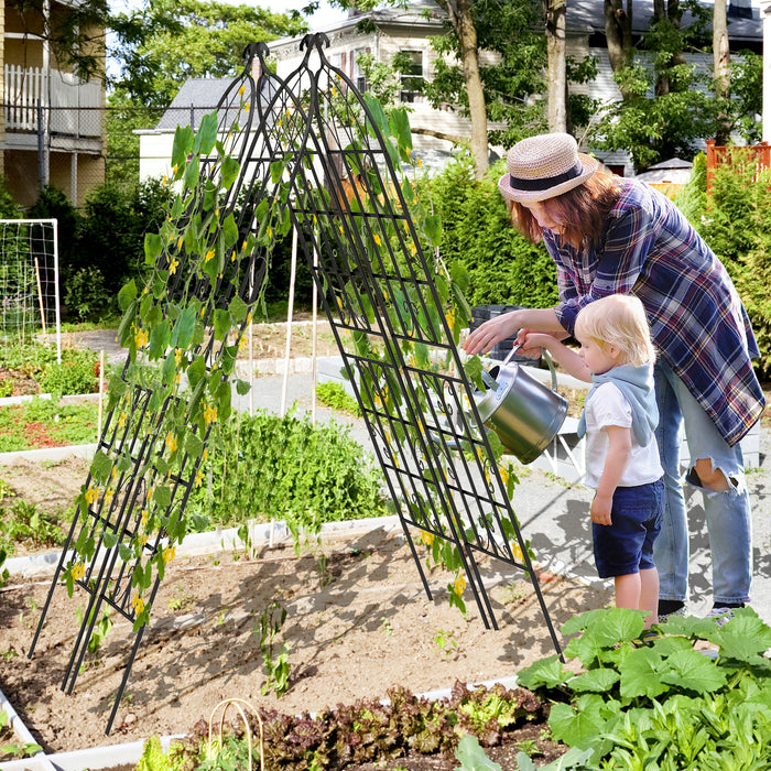 2/4 Pack 71 x 20 Inch Metal Garden Trellis for Climbing Plants-Set of 4