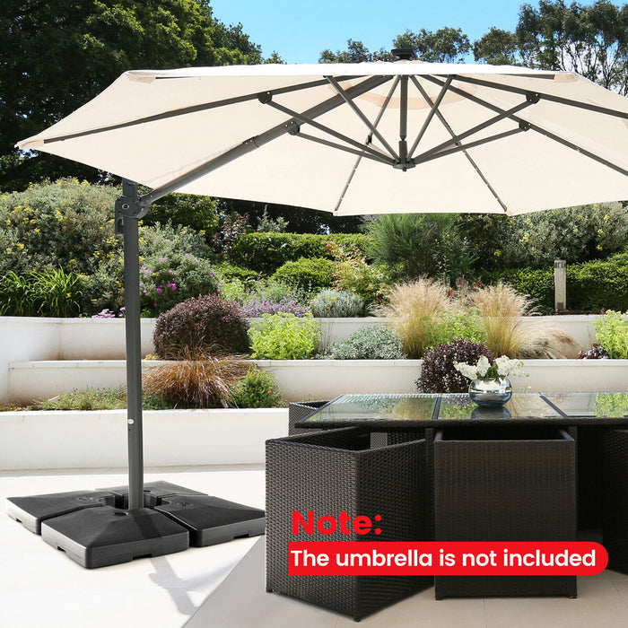 4-Piece 20L Cantilever Offset Patio Umbrella Base