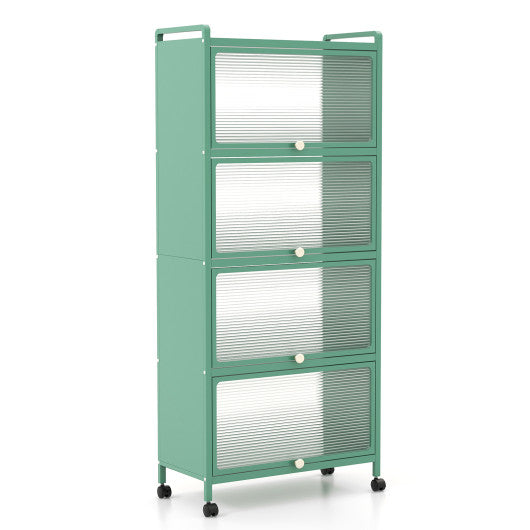 5-Tier Kitchen Baker's Rack with Flip-up PC Doors-Green