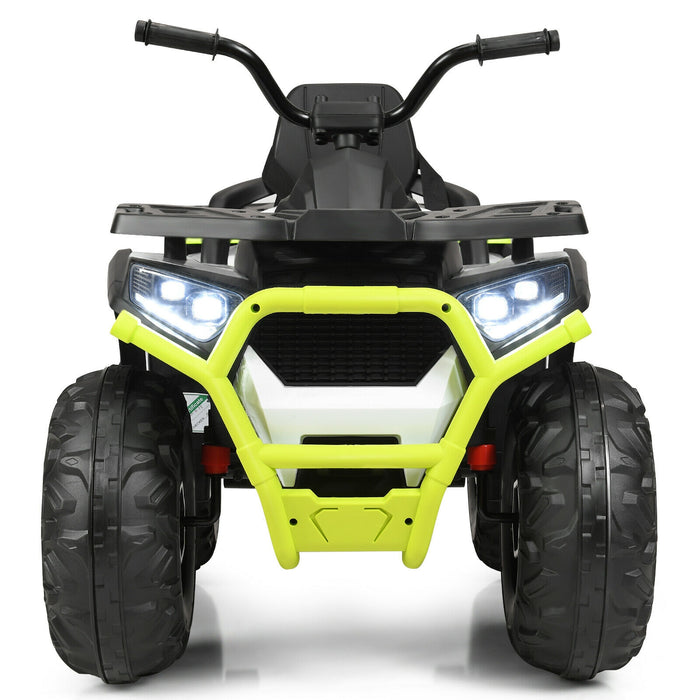 12 V Kids Electric 4-Wheeler ATV Quad with MP3 and LED Lights-White