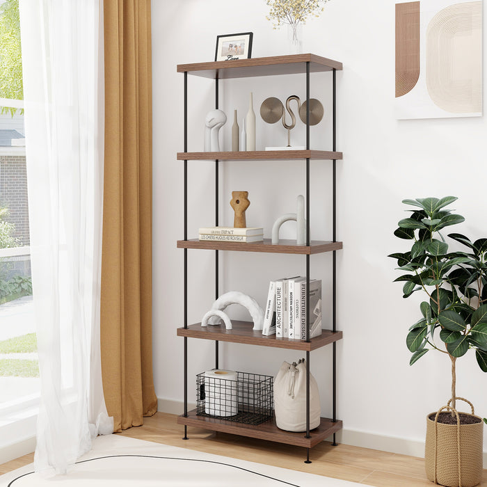 2/3/4/5-Tier Multipurpose Display Rack with Metal Frame-5-Tier