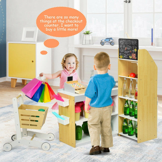 Grocery Store Playset Pretend Play Supermarket Shopping Set