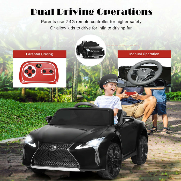 Kids Ride Lexus LC500 Licensed Remote Control Electric Vehicle-Black