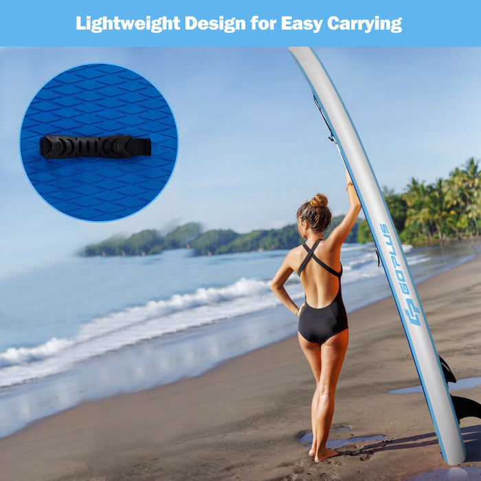 10 Feet Inflatable Stand Up Paddle Board with Adjustable Paddle Pump