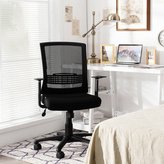 Adjustable Mid Back Mesh Office Chair with Lumbar Support