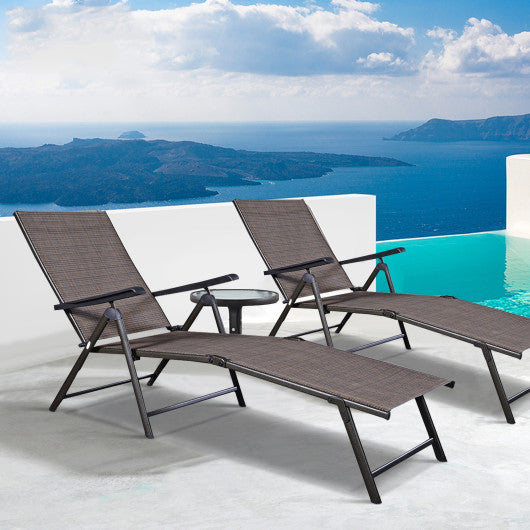 Adjustable Chaise Lounge Chair with 5 Reclining Positions