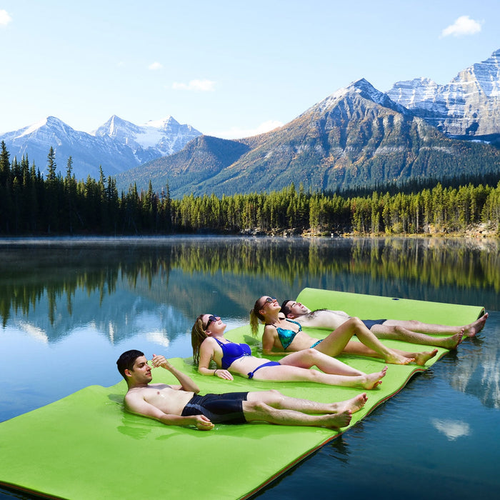 12â€™ x 6â€™ 3 Layer Floating Water Pad-Green