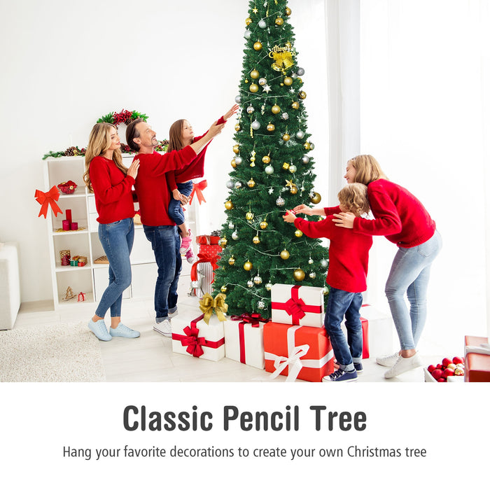 PVC Artificial Slim Pencil Christmas Tree-9 Feet