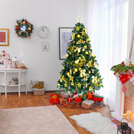 Pre-Lit Artificial Christmas Tree wIth Ornaments and Lights