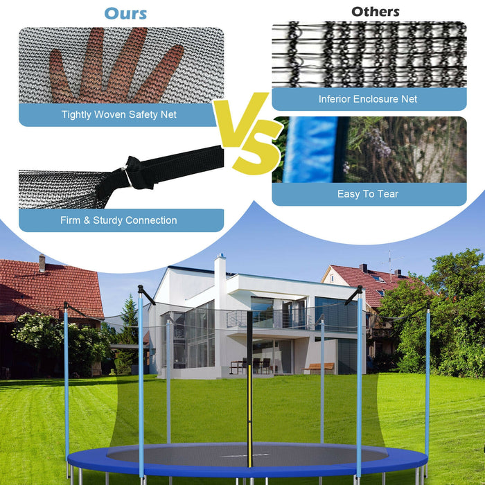 Replacement Weather-Resistant Trampoline Safety Enclosure Net-15 ft