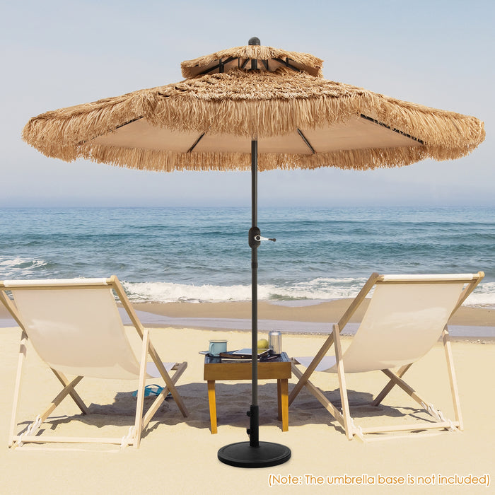 9 Feet Thatched Tiki Umbrella with 8 Ribs